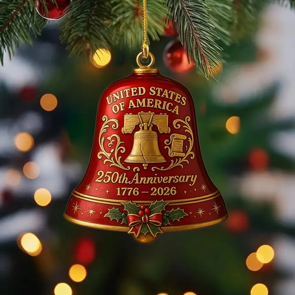 3Pcs Usa 250Th Anniversary Clock, SSZMDLB USA 250th Anniversary Clock 2D Acrylic Pendant, Plastic Hanging Ornament for Independence Day, Patriotic Home Decor and Office Space, Commemorative USA Clock
