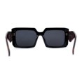 thumbnail image 2 of Womens Mod Designer Square Rectangle Fashion Sunglasses Black Tortoise Black, 2 of 4