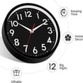 thumbnail image 4 of YOPTOP Wall Clock  Modern Wall Clocks Battery Operated  10 Inch Simpel Silent Non-Ticking Clock Decorative for Kitchen  Office  Outdoor  Bedroom  Living Room  School  Classroom,black-b, 4 of 6