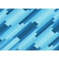 thumbnail image 1 of Ahgly Company Machine Washable Indoor Rectangle Transitional Neon Blue Area Rugs, 2' x 4', 1 of 7