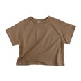 thumbnail image 1 of T-Shirts à Manches Raglan Unies Unisexes pour Enfants, Hauts Décontractés Légers à Col Rond pour Enfants, Été, 1 of 7
