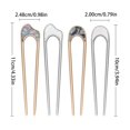 thumbnail image 3 of Épingles à Cheveux en Forme de U, Baguettes Rétro en Alliage - Fourchettes en Forme de U pour Femmes et Filles, 3 of 4