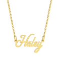 thumbnail image 1 of KISPER 18K Gold Plated Stainless Steel Personalized Name Pendant Necklace, 1 of 39