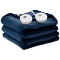 thumbnail image 1 of Gymax Electric Heated Blanket, Queen Size, 84''x90'', Blue, Timer, 1 of 9