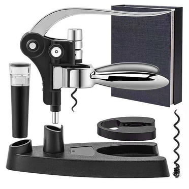 Ensemble Ouvre-Bouteille Tire-Bouchon Ne Se Briserait Pas, Accessoires de Vin Solides, Coffret Cadeau avec Support