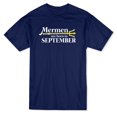 thumbnail image 1 of Mermen Born In September Cool And Trendy Birthday Men's Navy T-shirt, 1 of 1