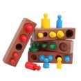 thumbnail image 4 of Cylinder Block Set,  Durable Fashionable Colorful Wooden Cylinder Set, for Children Kids Playing 36 Months, 4 of 7