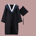 thumbnail image 2 of FYEGRE Academic Graduation Robe with Mortarboard Cap, Formal Graduation Gown Set for University Students, Classic Academic Regalia for Commencement Ceremony White XL, 2 of 4