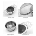 thumbnail image 4 of Filtres à Thé avec Bol à Goutte Infuseur à Thé en Acier Inoxydable avec Poignées à Double Aile, 4 of 6