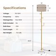 thumbnail image 3 of Costway Floor Lamp with Coat Rack 5 Hooks Foot Switch Weighted Base Bedroom Living Room, 3 of 9