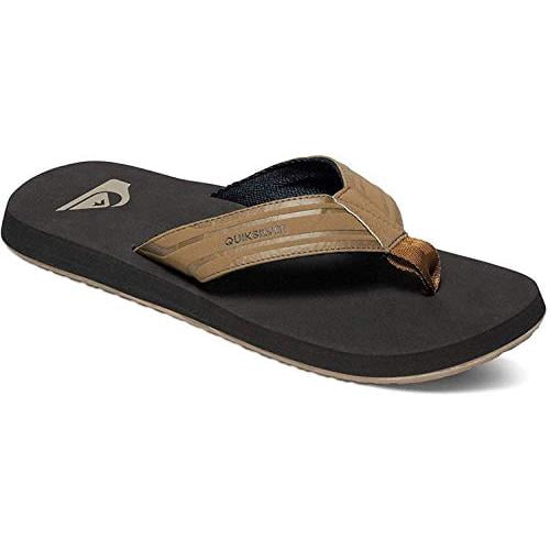 Quiksilver Men's Monkey Wrench 3 Point Sandal, Tan/Solid, 8 M US