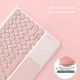 thumbnail image 4 of HLONK Bluetooth Keyboard  Round Cap Design  Portable Wireless Keyboard with Touchpad for Android  PC  Tablet | Electronic Accessories Sale for Your Happy Life(Pink), 4 of 5