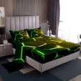 thumbnail image 1 of Erosebridal Abstract Ombre Bed Sheets Set Full Size, Futuristic Striped Bed Sheets Full, Geometry Honeycomb Decor,, 1 of 7
