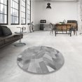 thumbnail image 4 of Ahgly Tapis d'Intérieur Lavable en Machine Carré Gris Nuage Gris, 7 Pieds Carré, 4 of 7