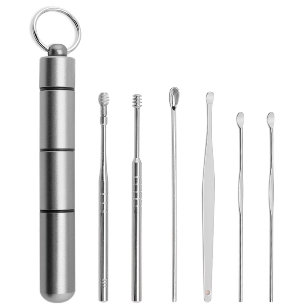 Riwcyla 6pcsset Ear Cleaner Stainless Steel Wax Remover Curette Ear ...