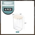 thumbnail image 4 of Sorbus 4-Pack Tall Rectangle Food Storage Containers with Lids, Clear, Stackable, 4 of 8