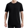 thumbnail image 1 of cfhntfmh Short Sleeve Shirts for Men Big and Talls Quick Dry Breathable T-Shirts Basic Solid Workout Athletic Tees, 1 of 5