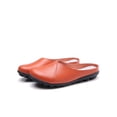 thumbnail image 1 of Woobling Mules pour Femmes à Enfiler Ballerines Sabots Confort Légers Sandales à Enfiler Marche Mule en Cuir Orange US 5, 1 of 6