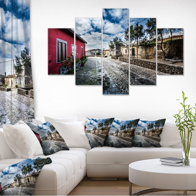 Magnifique Milis Rue Sardaigne - Impression d'Art sur Toile Paysage