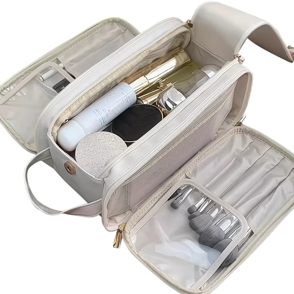 Meitianfacai Multifunctional Makeup Bags for Women, Large Capacity Travel Cosmetic Bag, Portable Toiletry Bag, Luxury Makeup Pouch with Handle and Zipper, Toiletries Storage Bag
