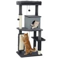 thumbnail image 1 of PawHut 52 Inch Cat Tree with Scratching Posts, Cat Bed, Condo, Dark Grey, 1 of 10