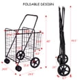 thumbnail image 2 of Patiojoy Utility Folding Shopping Cart with Swivel Wheels Easy Storage, 2 of 7