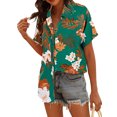 thumbnail image 3 of Innerwin Chemises à Manches Courtes Blouse pour Femmes Col à Revers Élégant Hauts Figure 4 L, 3 of 7