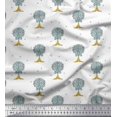 thumbnail image 1 of Soimoi Cotton Voile Fabric Dot & Tree Block Fabric Prints by Yard 56 Inch Wide, 1 of 3