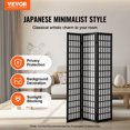 thumbnail image 2 of VEVOR Room Divider Japanese Wall Divider 3 Panel Screen for Room Separation, 2 of 9
