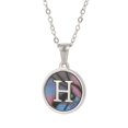 thumbnail image 1 of Colliers, Collier Lettre Coquille Mignonne pour Filles, Pendentifs Pièce pour Filles en Acier Inoxydable Colliers Initiale pour Femmes Bijoux Rond, 1 of 9