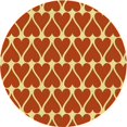 thumbnail image 1 of Ahgly Company Tapis Rond Lavable en Machine Intérieur Transitionnel Orange, 5 Pieds Rond, 1 of 7