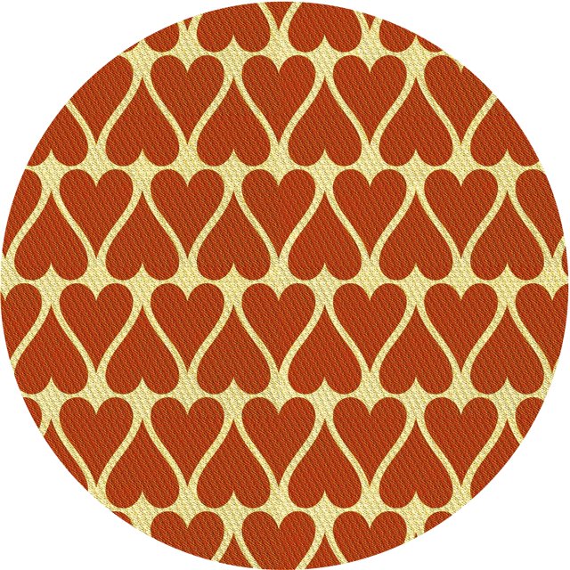 Ahgly Company Tapis d'Intérieur Rond Lavable en Machine Orange Transitionnel, 7 Pieds Rond