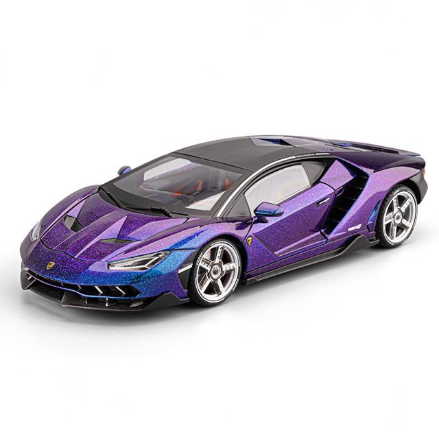 1:18 Scale Centenario LP770-4 Super Racing Car Alloy Metal Diecast Model Hight Siomulation Sound And Light Trendy Gift For Boys Purple
