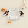 thumbnail image 4 of CNKOO Infant Baby Girls Halloween Romper Pumpkin Leopard Print Long Sleeve Jumpsuits Spring Autumn  Neck Bodysuits, 4 of 8