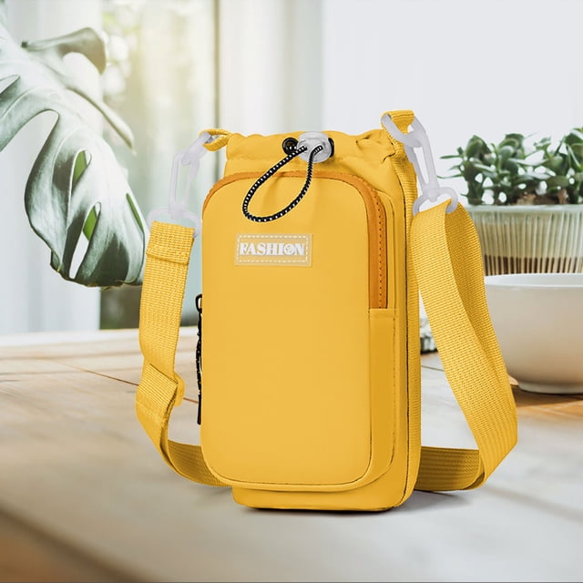 ZZkhGO Sac Bandoulière pour Bouteille d'Eau, Pochette d'Hydratation Légère et Portable, Sac à Bandoulière à Multiples Poches pour Femmes Course Randonnée