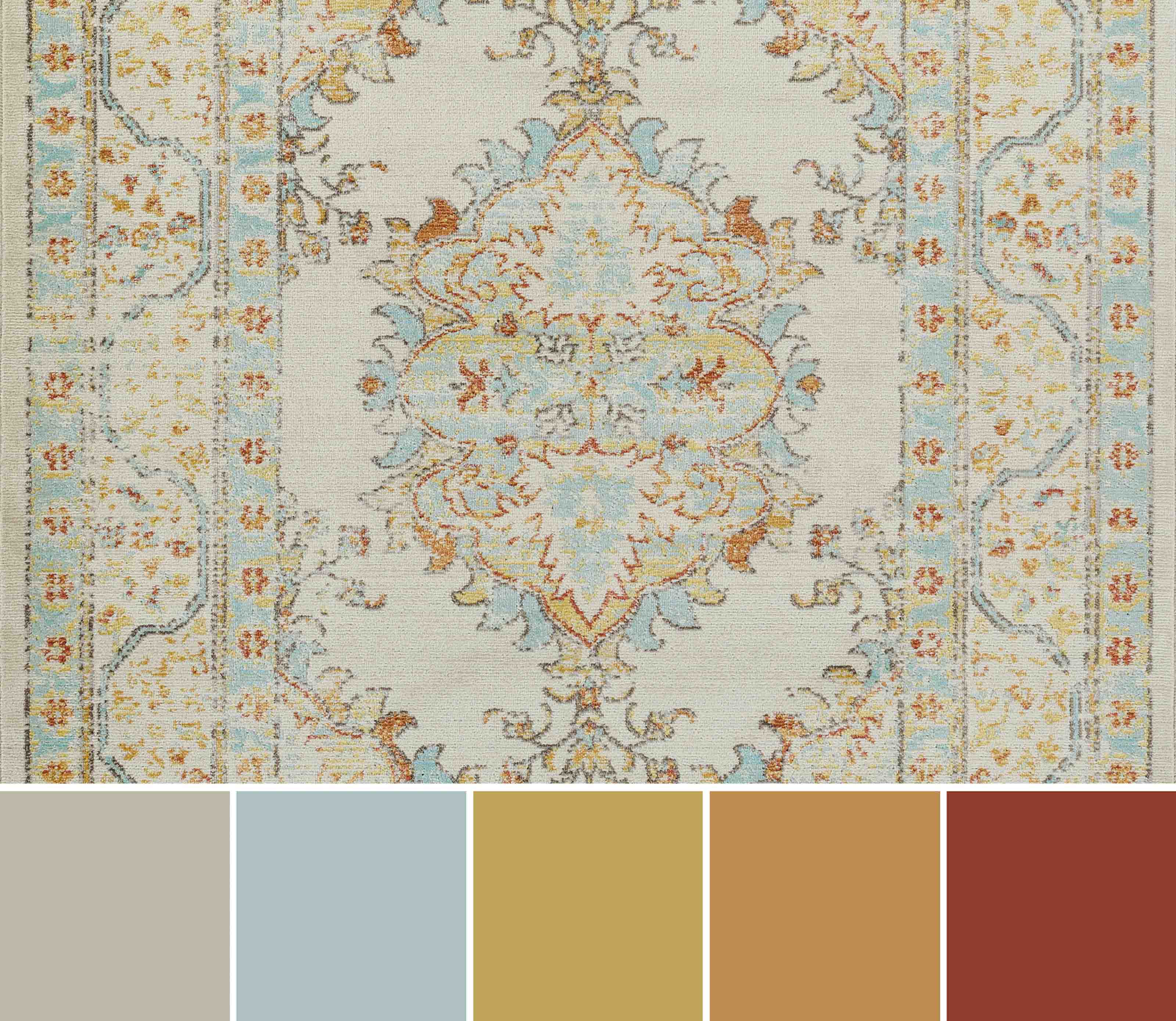 ECARPET Esme Traditional Area Rug for Living Room, Bedroom, Dining Entrance, Hallway and More.