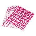 thumbnail image 1 of Uxcell 1 inch Self Adhesive Waterproof Vinyl Letter Number Sticker Set, 8 Sheet Fuchsia, 1 of 6