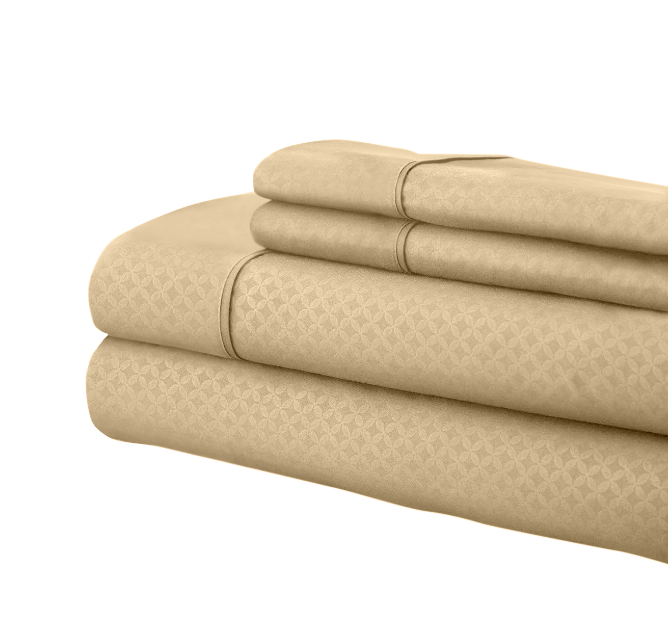 Martha Collection 1800 Series Embossed Deep Pocket Sheet Set - Super Soft & Wrinkle Free - Luxurious Bed Sheets Set (Queen, Taupe)