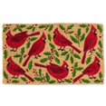 thumbnail image 1 of Abbott Doormat Durable Coir Fibre, Colorful Welcome Mat, Weather-Resistant Entry Décor, 18x30", Cardinals & Holly, 1 of 2
