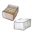 thumbnail image 2 of DPTALR Organisateur de Vêtements pour Garde-Robe Lavable 2 Pcs à 7 Compartiments, Boîte de Rangement pour Jeans 36*17*12, 2 of 8