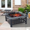 thumbnail image 1 of Outsunny 32Inch Outdoor Square Fire Pit, 1 of 4