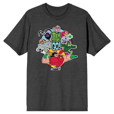T-shirt Charcoal Heather pour Hommes Teen Titans Go Powered Up Personnages