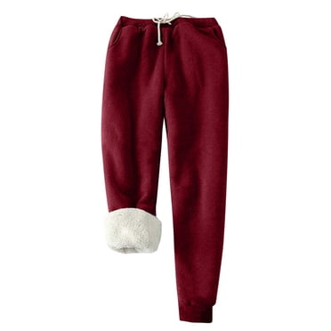 Timegard Lounge Pants pour Femmes Automne Hiver en Molleton Chaud Taille Élastique Pantalons Joggers Décontractés Confortables