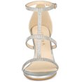thumbnail image 2 of BLISSFUL STEP Women's Rhinestone Ankle Strap Stiletto High Heels Sandals, 2 of 7