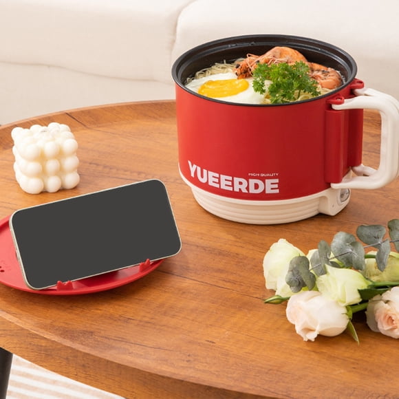 Danhjin Electric Hot Pot Mini Rice Cooker- Hot Pot- Portable Mini Ramen Pot For Steaming-Stir-frying- Porridge And Soup Kitchen Appliances