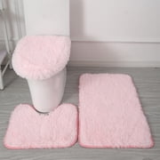 Bathroom Rugs Mat, EDHITNR 3-Piece Super Soft Absorbent Bath Carpet Set, Non-Slip Quick Dry Machine Washable Bath Mats for Bathroom Floor Tub Shower