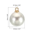 thumbnail image 2 of Unique Bargains Pendentifs Perles Factices 12 mm, Lot de 150 Perles Rondes Imitation Perle, Blanc Doré, 2 of 6