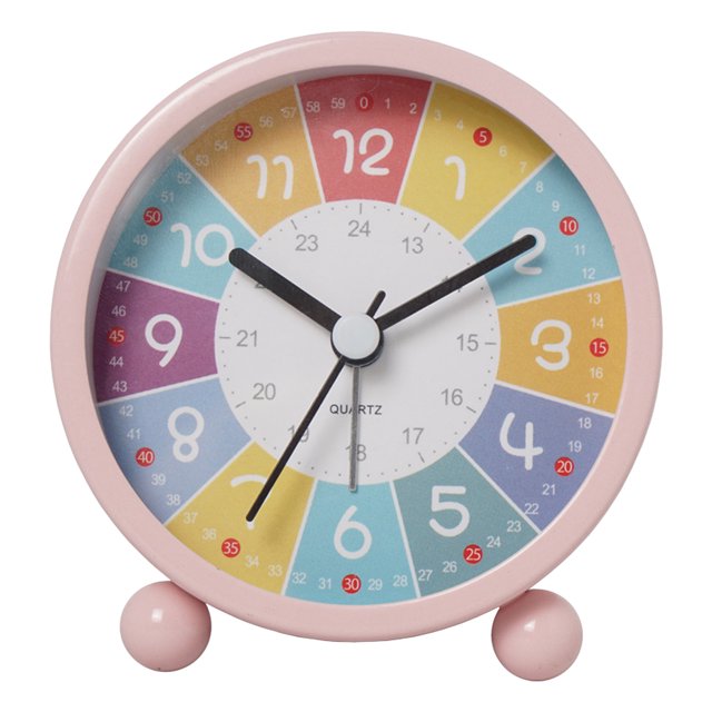 Children's Alarm Clock, Analogue Alarm Clock, No Ticking, Learning Alarm Clock, Children's Quartz Alarm Clock
