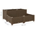 thumbnail image 4 of vidaXL Raised Bed 80x80x38 cm Polypropylene, 4 of 4