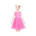 thumbnail image 2 of Robe Fille Rose à Pois Broderie Fleur Rétro Nœud Papillon Fête Formelle 8 Ans, 2 of 6